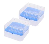 SAFIGLE 2 pezzi Scatola per Provette da Laboratorio Scomparti in PP Trasparente Organizer per Congelatore Criogenico Contenitore per Fiale Liquide per Ricerca e Conservazione Campioni