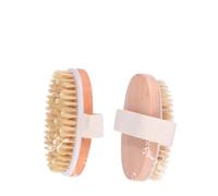 SAFIGLE 2 pezzi Spazzola Doccia Setole di Cinghiale con Perle Morbide per Massaggio Corpo Esfoliante e Rimuovi Morta Spazzola Schiena per Uso Domestico Cioccolato