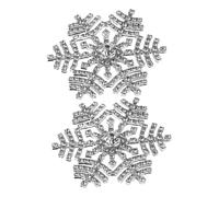 SAFIGLE 2 Pezzi Spilla Di Fiocchi Di Neve Di Strass Stumezione Del Fiocco Di Neve Spille Di Cristallo Spille Da Balia in Strass Spilla Decorativa Del Fiocchi Di Neve Argento Lega