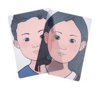 SAFIGLE 2 Pezzi Tavole Riutilizzabili in Plastica per Pratica Trucco Viso e Palpebra Modelli Resistenti e Facili da Pulire per Studenti e Artisti del Make-up