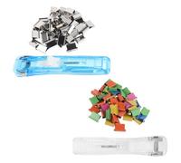 SAFIGLE 2 Set Fermacarte a Pressione per Fogli, Plastica e Metallo, 540 | Rilegatura Riutilizzabile, Alta Capacità di Bloccaggio, per Rapporti e Contratti, Ricariche Incluse