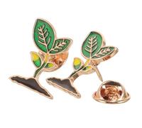 SAFIGLE 2 Spille Smaltate a Forma di Foglia Tecnica Gocciolamento Olio, Spille di Sicurezza Verdi a Tema Natura, Accessorio Versatile per Abbigliamento, Sciarpe e Borse, Regalo per Donne