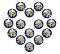 SAFIGLE 20 Pezzi Bottoni in Metallo Vintage per Giacca e Cappotto Piccoli Bottoni Decorativi Blu Oro 25 Mm Resistenti e Versatili per Cucito e Abbigliamento