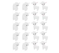 SAFIGLE 20 Pezzi Mini Figure di Animali in Resina a Forma di Agnello, Statuette di Pecore Decorative per Mini Paesaggi Fai da Te, Ornamenti Salvaspazio per Giardino e Scrivania