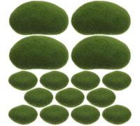 SAFIGLE 20 Pezzi Pietre di Muschio Artificiale Verde per Decorazioni Giardino, Schiuma Texture Realistica, Senza necessità di Irrigazione, per Ambienti Domestici e Stanze