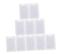 SAFIGLE 20 pezzi Porta Carte Trasparente in Plastica Custodia Protettiva per Badge e Carte d'Identità Design con Chiusura Leggera e Pratica per Studenti e Lavoratori