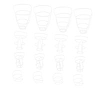 SAFIGLE 20 Pezzi Reti per Bottiglie di Infusione Riutilizzabili in Plastica Bianca 4 Specifiche, Stabilizzano Bottiglie da 50ml a 500ml per Uso Ospedaliero e Domestico