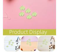 SAFIGLE 200 Pezzi Ciondoli a Forma di Foglia Verde Acrilico Trasparente 15X15X2 MM per Creazione Gioielli Perline Bracciali e Orecchini Fai da Te Materiali Artigianato Decorativi