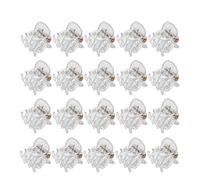 SAFIGLE 24pezzi Fermagli Per Capelli Trasparenti Mini in Plastica Forma Di Polipo Perle Forcine Per Capelli Accessori Per Styling Per Ragazze e Donne