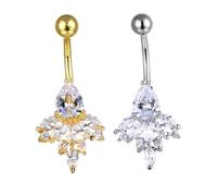 SAFIGLE 2pezzi Anello Piercing All in Design e Cristalli Brillanti Corporeo Decorativo Per Donna Adatto Come Per Amiche e Amate