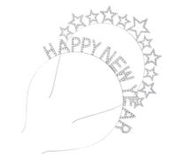 SAFIGLE 2pezzi Cerchietto Stella per Capodanno Strass Fascia per Capelli Decorativa per Feste di Fine Anno Regalo Festivo per Amici e Familiari