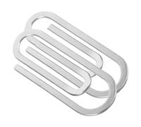 SAFIGLE 2pezzi Fermasoldi in Acciaio Clip Porta Soldi Uomo Donna Design Sottile e Resistente Molla Doppia Lato Per Buste e Banconote Facile Da Trasportare e Tascabile