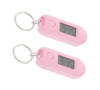 SAFIGLE 2pezzi Orologio da Tasca Digitale Luminoso Mini con Moschettone Portachiavi Silenzioso per Studenti con Zaino e Infermieri Uso Esterno Leggero Portatile