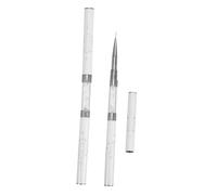 SAFIGLE 2pezzi Pennello per Nail Art Doppia Estremità Strumento per Disegno di Linee Sottili e Dettagliate Compatibile Gel e Altre Tecniche per Unghie Realizzato Metallo e Materiali