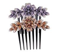 SAFIGLE 2pezzi Pettine Laterale per Capelli Fiori di Strass Fermaglio per Capelli Antiscivolo Accessori per Matrimoni e Feste Pettine Multifunzione per Acconciature da Sposa