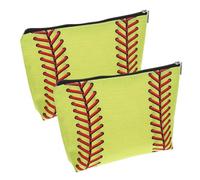 SAFIGLE 2pezzi Pochette Per Trucchi Donna in Lino Borsa Cosmetici Cerniera Beauty Case Organizzatore Da Viaggio Astuccio Trucco Da Borsa Trucchi Portatile