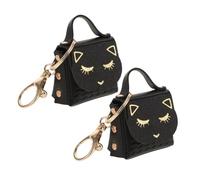 SAFIGLE 2pezzi Portachiavi Forma Di Gatto Mini Portamonete e Borsa Portachiavi Per Shopping e Viaggi Design Carino e Giocoso Per Ragazze