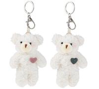 SAFIGLE 2pezzi Portachiavi Orsacchiotto Da Ciondoli Per Borse e Chiavi Decorazioni Adorabili Per Ragazze e Donne Accessori Originali Per Zaini e Fanny Pack Materiale Leggero e Durevole