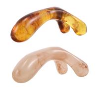 SAFIGLE 2pezzi Raschietto per Naso Doppia Forcella e Pettine Massaggiatore per Testa in Resina Gua Sha Strumento per Viso Raschietto Portatile