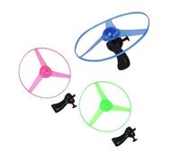 SAFIGLE 3 Pezzi Giocattolo Disco LED da Lancio Facile | Plastica, Tre Dischi e Tre Lanciatori Inclusi, Visibilità Notturna, per Prato, Ricreazione e Sacchetti Festa