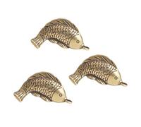 SAFIGLE 3 pezzi Portachiavi in Metallo con Forma di Carpa Ciondoli per Gioielli e Decorazioni Design Vintage Cinese Adatti per Chiavi e Borse Regalo con Simbolo di Prosperità