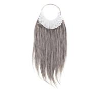 SAFIGLE 30 Anelli per La Tabella Dei Colori - 70% Grigio Scuro E 30% Bianco, Ciocche di Capelli Umani da Utilizzare Come Tester per La Colorazione in Salone, Kit di Formazione per Professionisti