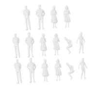 SAFIGLE 30 Pezzi Modelli Persone in Scala Bianco Non Kit per Plastico Paesaggi e Tavole da Sabbia per Architettura e Diorama