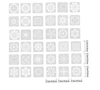 SAFIGLE 36 Pezzi Stencil Mandala per Pittura Muro Modelli Hollow out in Plastica Flessibile e Resistente al Calore Kit Creativo per Decorazioni Pareti Mobili e Artigianato DIY