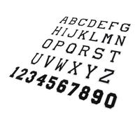 SAFIGLE 36 Pezzi Toppe Termoadesive Nero Lettere e Numeri per Riparare e Coprire Abiti e Borse, per Cucito Fai da Te nella Vita Quotidiana