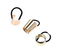 SAFIGLE 3pezzi Cercchietto per Capelli in Metallo Elastico per Capelli Fermaglio in Lega Fermacoda Dorato per Donne e Ragazze Stili