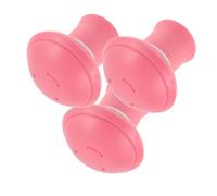 SAFIGLE 3pezzi Dispositivo Antirughe Per Viso Allenatore Mandibola Per Doppio Mento Tonifica Muscoli Facciali e Collo Solleva e Rassoda La Strumento Esercizio Bocca Per Uomo e Donna Rosa