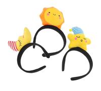 SAFIGLE 3pezzi Fascia per Capelli Sole Stella e Copricapo per Ragazze da Festa Decorazioni per Capelli Creative Fascia Stelle per Compleanno