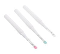 SAFIGLE 3pezzi Pennelli Applicatori in Silicone Per Ombretto Con Cappuccio Antipolvere Riutilizzabili Per Occhi e Separazione Ciglia Facile