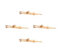 SAFIGLE 4 Pezzi Di Grattaschiena In Legno: Strumento Massaggiante Per Grattare La Schiena A Forma Di Gatto Con Manico Lungo Per I Genitori