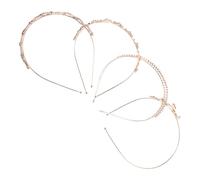 SAFIGLE 4 Pezzi Fascia Di Strass Copricapo Da Sposa Principessa Banda Per Per Donne Fascia Per Per Ragazze Lascia La Fascia Per Oro Rosa Ferro Da Stiro