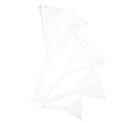 SAFIGLE 4 pezzi Imbuti da laboratorio in vetro borosilicato trasparente resistenti a corrosione e calore con corto per chimica biologia e medicina