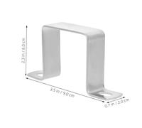 SAFIGLE 4 pezzi Staffa Morsetto in Acciaio Inox U per Tubo Quadrato Supporto Resistente e Affidabile per Fissaggio e Connessione Tubi Industriali e Domestici