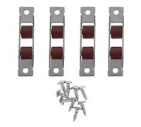SAFIGLE 4 ruote doppie per porte scorrevoli per finestre, larghezza 10 mm, in acciaio inox, con viti, per la sostituzione della puleggia per finestre, scorrevole per casa e ufficio