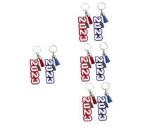 SAFIGLE 4 Set Portachiavi Laurea Con Charm Laurea Creativo Per Festeggiamenti Fine E Maestri 2 Pezzi*4