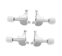 SAFIGLE 4 set Pz Meccaniche Ukulele Sostitutive in Acciaio Inossidabile Perni di Accordatura Angolati con Struttura Sigillata Polvere e Umidità Compatibili con Strumenti Acustici Corde