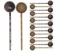 SAFIGLE 40 forcine per capelli: fermagli per capelli con base rotonda vuota per forcine - diametro interno 12 mm per accessori fai da te