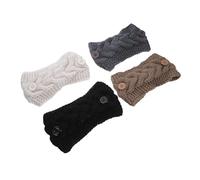 SAFIGLE 4pezzi Fasce Invernali Bottoni Scaldaorecchie Invernali Accessori Per Fasce Per Capelli Calde Moda Per Uso Quotidiano e Feste