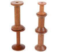 SAFIGLE 5 Pezzi Avvolgispole in Legno per Cucito e Ricamo Porta Filo da Cucito Stabile con Base Antiribaltamento Supporto per Spolette Tessitura e Macchina da Cucire per Organizzazione