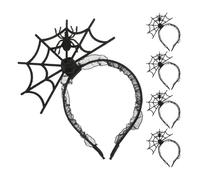 SAFIGLE 5 pezzi di cerchietti per a forma di ragno per Halloween, cerchietti per a forma di ragnatela, copricapo per festival, per da diavolo per accessori per per feste di Halloween