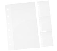 SAFIGLE 5 pezzi Inserti per Raccoglitori Portatili Tasche Budget Riutilizzabili in PP Resistente con Preforati Doppio Trasparente Opaco Multiuso per Quaderni ad Anelli e Organizer Spese