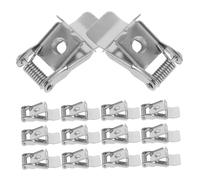 SAFIGLE 50 Pezzi Clip per Faretti da Incasso, Clip di Fissaggio a Molla per Downlight, Metallo Argento, Struttura a 2 Fori, Facile Rimozione, Installazione Rapida, per Lettura