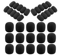 SAFIGLE 50 Pezzi Coperture in Spugna per Microfono Amplificatore Protezioni Antivento Morbide 20X15X5Mm Custodie Protettive per Microfoni a Bavero per Discorsi Pubblici e Spettacoli