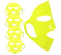 SAFIGLE 5pezzi Maschera in Silicone Riutilizzabile per Viso Coprimaschera in Foglio Ganci Auricolari Supporto Idratante ad Alta Elasticità per Cura del Viso