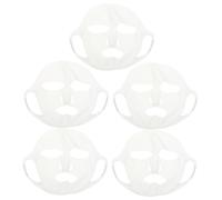 SAFIGLE 5pezzi Maschera Silicone Riutilizzabile Per Viso Coprimaschera in Silicone Ganci Auricolari Supporto Per Ad Alta Elasticità Per Cura e Prevenzione Evaporazione