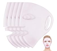 SAFIGLE 5pezzi Maschere Silicone Riutilizzabili Per Viso Copricopertine Silicone Maschere Idratanti Anti-evaporazione